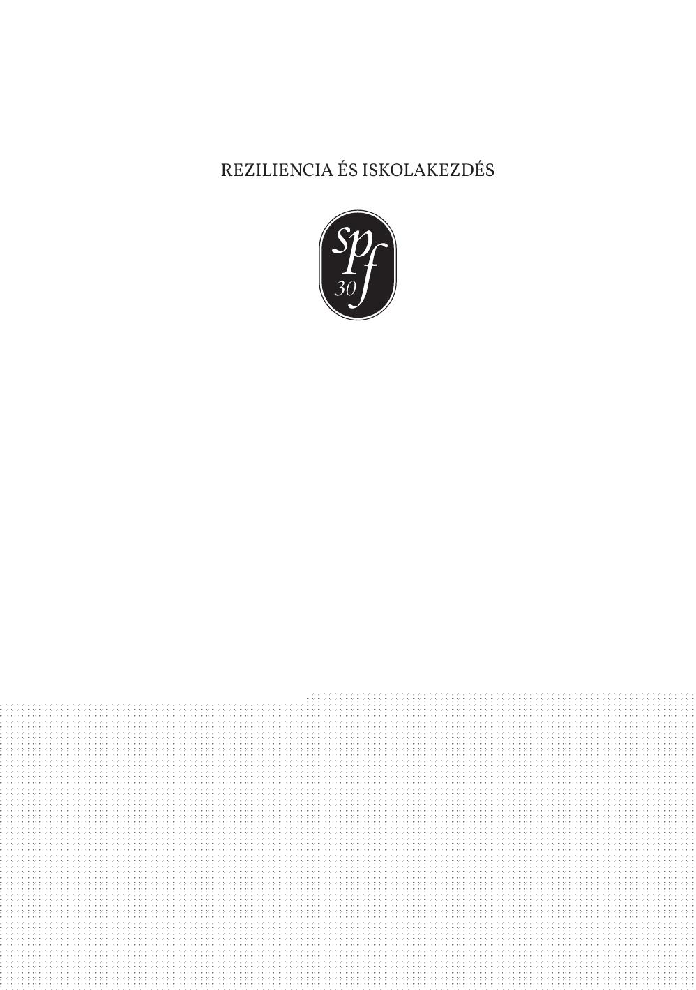Title page of Reziliencia és iskolakezdés by Róbert Erdei